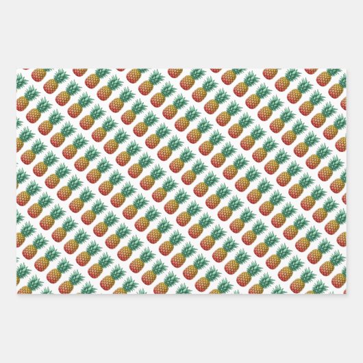 Tropical party with retro pineapple inpakpapier vel (Voorkant)