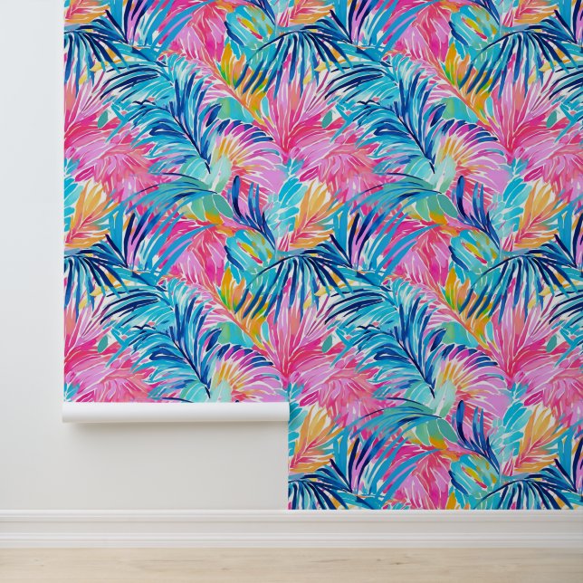 Tropical Pastel Breeze Behang (Applicatie)