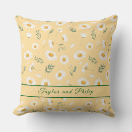 Tropical Pastel Daisy Floral Pattern Outdoor Kussen