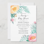 Tropical Pastel Floral Drive by Shower Kaart (Voorkant)