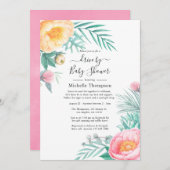 Tropical Pastel Floral Drive by Shower Kaart (Voorkant / Achterkant)