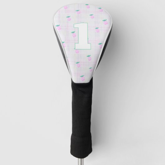 Tropical Pastel Pineapple Golf Head Cover (Voorkant)