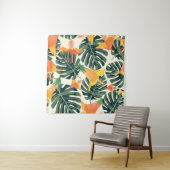 Tropical pattern. Colorful textile texture. exotic Wandkleed (In Situ (horizontaal))