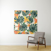 Tropical pattern. Colorful textile texture. exotic Wandkleed (In situ)