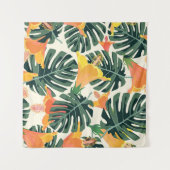 Tropical pattern. Colorful textile texture. exotic Wandkleed (Voorkant)