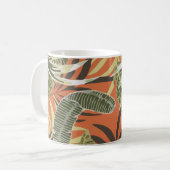 Tropical Pattern With Bright Leaves Jungle Koffiemok (Voorkant links)