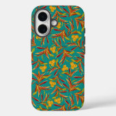 Tropical Pattern with Red and Yellow Leaves Case-Mate iPhone Case (Achterkant)