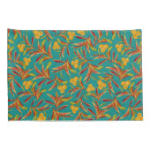 Tropical Pattern with Red and Yellow Leaves Kussensloop (Achterkant-Rechts)