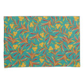 Tropical Pattern with Red and Yellow Leaves Kussensloop (Voorkant-Rechts)