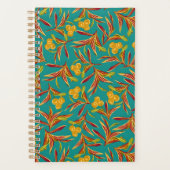 Tropical Pattern with Red and Yellow Leaves Planner (Voorkant)