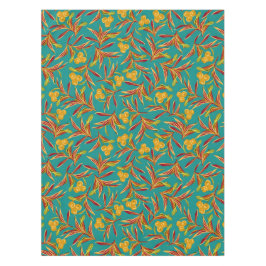 Tropical Pattern with Red and Yellow Leaves Tafelkleed