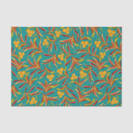 Tropical Pattern with Red and Yellow Leaves Tissuepapier