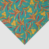 Tropical Pattern with Red and Yellow Leaves Tissuepapier (Detail)
