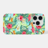 TROPICAL PATTERNED iPhone HOESJE (Achterkant horizontaal)