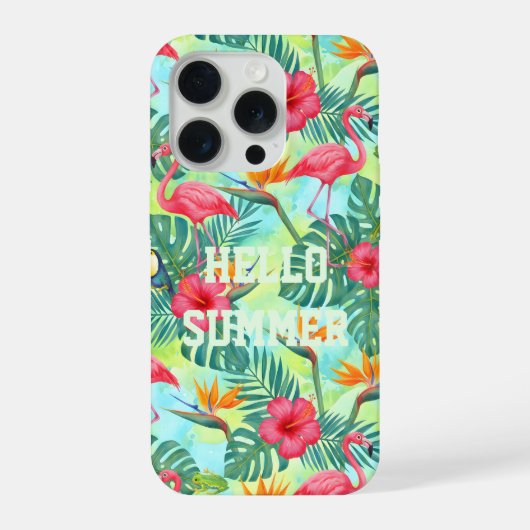 TROPICAL PATTERNED iPhone HOESJE (Achterkant)