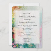 Tropical Peach White Hibiscus Floral Vrijgezellenf Kaart (Voorkant)