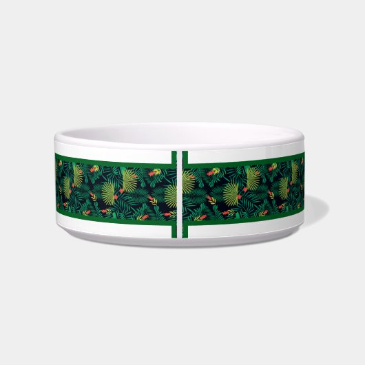 Tropical personalized Pet Bowl Voerbakje (Achterkant)