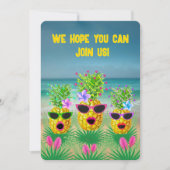 Tropical Personalized Singing Lady Pineapples  Kaart (Voorkant)