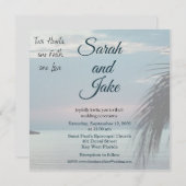 Tropical Photo Christian Wedding Invitation Kaart (Voorkant / Achterkant)