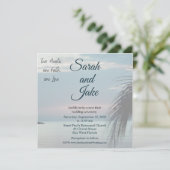 Tropical Photo Christian Wedding Invitation Kaart (Staand voorkant)
