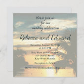 Tropical Photo Wedding Invitation Kaart (Voorkant / Achterkant)