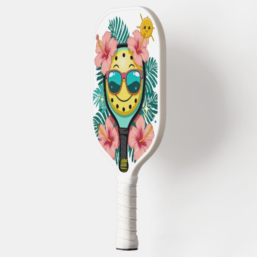 Tropical Pickleball Fun – Schattige Kawaii Paddle  (Links)