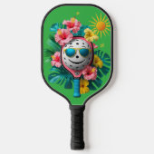 Tropical Pickleball Fun – Schattige Kawaii Paddle (Voorkant)