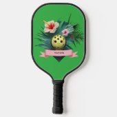 Tropical Pickleball Fun – Schattige Kawaii Paddle  (Achterkant)