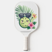 Tropical Pickleball Fun – Schattige Paddle Design  (Achterkant)