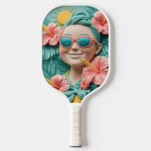 Tropical Pickleball Fun – Schattige Paddle Design 