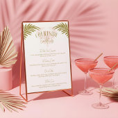 Tropical Pickleball Party Cocktail Drink Menu Teke Poster