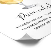 Tropical Piña Colada Cocktail Recipe Art Poster (Hoek)