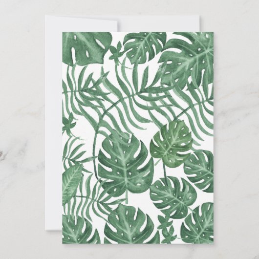 Tropical Pineapple Baby shower uitnodiging (Achterkant)