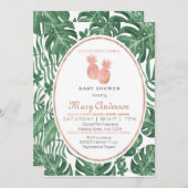 Tropical Pineapple Baby shower uitnodiging (Voorkant / Achterkant)