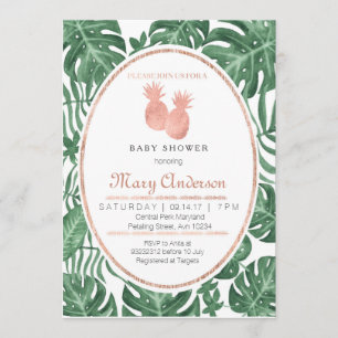Tropical Pineapple Baby shower uitnodiging