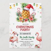 Tropical Pineapple Christmas Invitation Kaart (Voorkant)