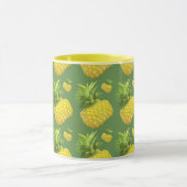 Tropical Pineapple Pattern: Summer Fruit Art Mok (Midden)