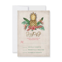 Tropical Pineapple RSVP kaarten