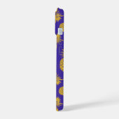 Tropical Pineapple with Name – Watercolor Style iPhone 15 Case (Linkerkant)