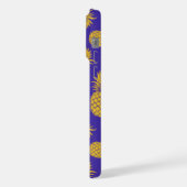Tropical Pineapple with Name – Watercolor Style iPhone Hoesje (Linkerkant)