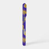 Tropical Pineapple with Name – Watercolor Style iPhone Hoesje (Rechterkant)