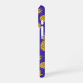 Tropical Pineapple with Name – Watercolor Style iPhone Hoesje (Linkerkant)
