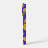 Tropical Pineapple with Name – Watercolor Style iPhone Hoesje (Linkerkant)