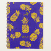Tropical Pineapple with Name – Watercolor Style Planner (Voorkant)
