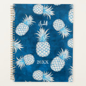 Tropical Pineapple with Name – Watercolor Style Planner (Voorkant)