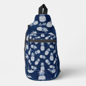 Tropical Pineapple with Name – Watercolor Style Sling Bag (Voorkant)