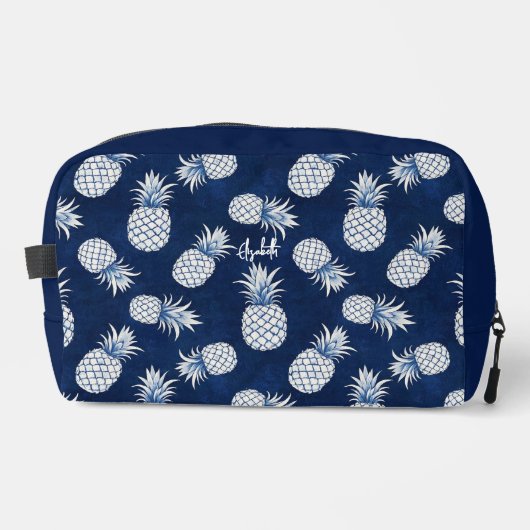 Tropical Pineapple with Name – Watercolor Style Toilettasje (Voorkant)
