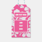 Tropical Pink Beach Flowers Cadeaulabel (Voorkant)