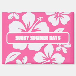 Tropical Pink Beach Flowers Magneet