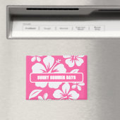 Tropical Pink Beach Flowers Magneet (Insitu (Vaatwasser))